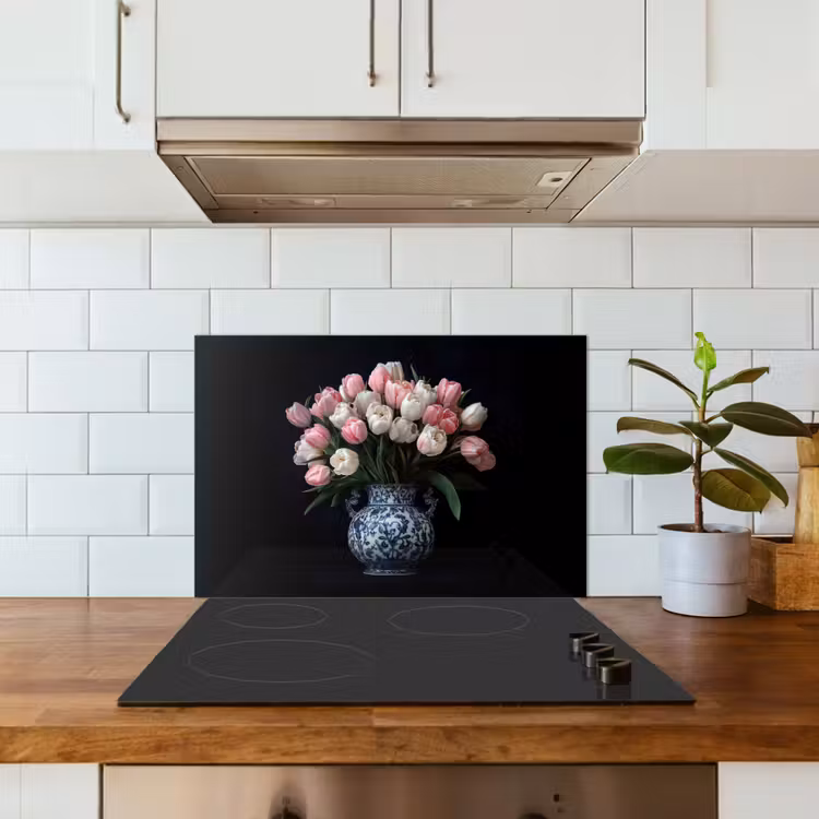 Fond de hotte - Fleurs - Rose - Tulipes - Vase — 3