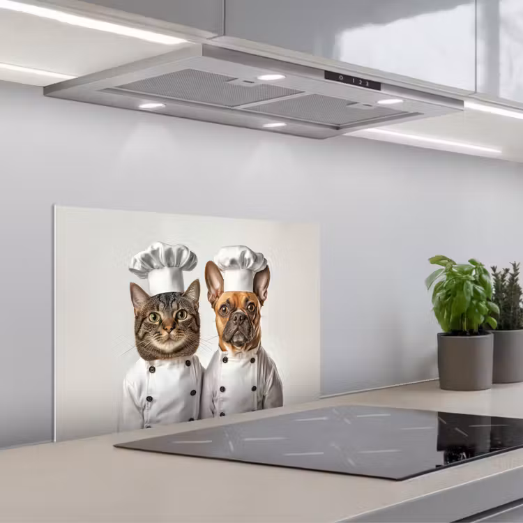 Fond de hotte - Chat - Chien - Vêtements de cuisine — 1