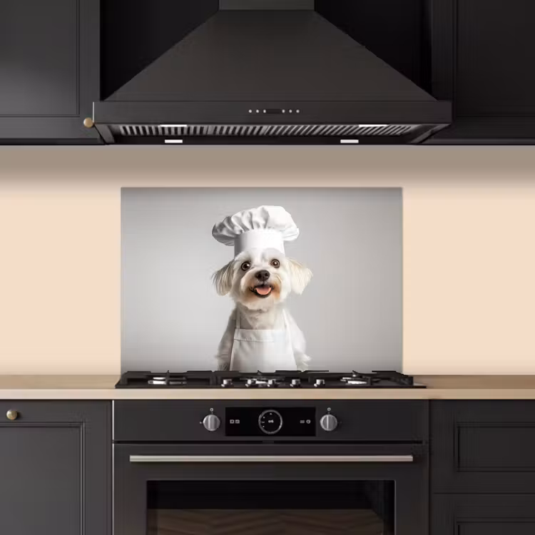 Fond de hotte - Chien - Blanc - Cuisinier — 5