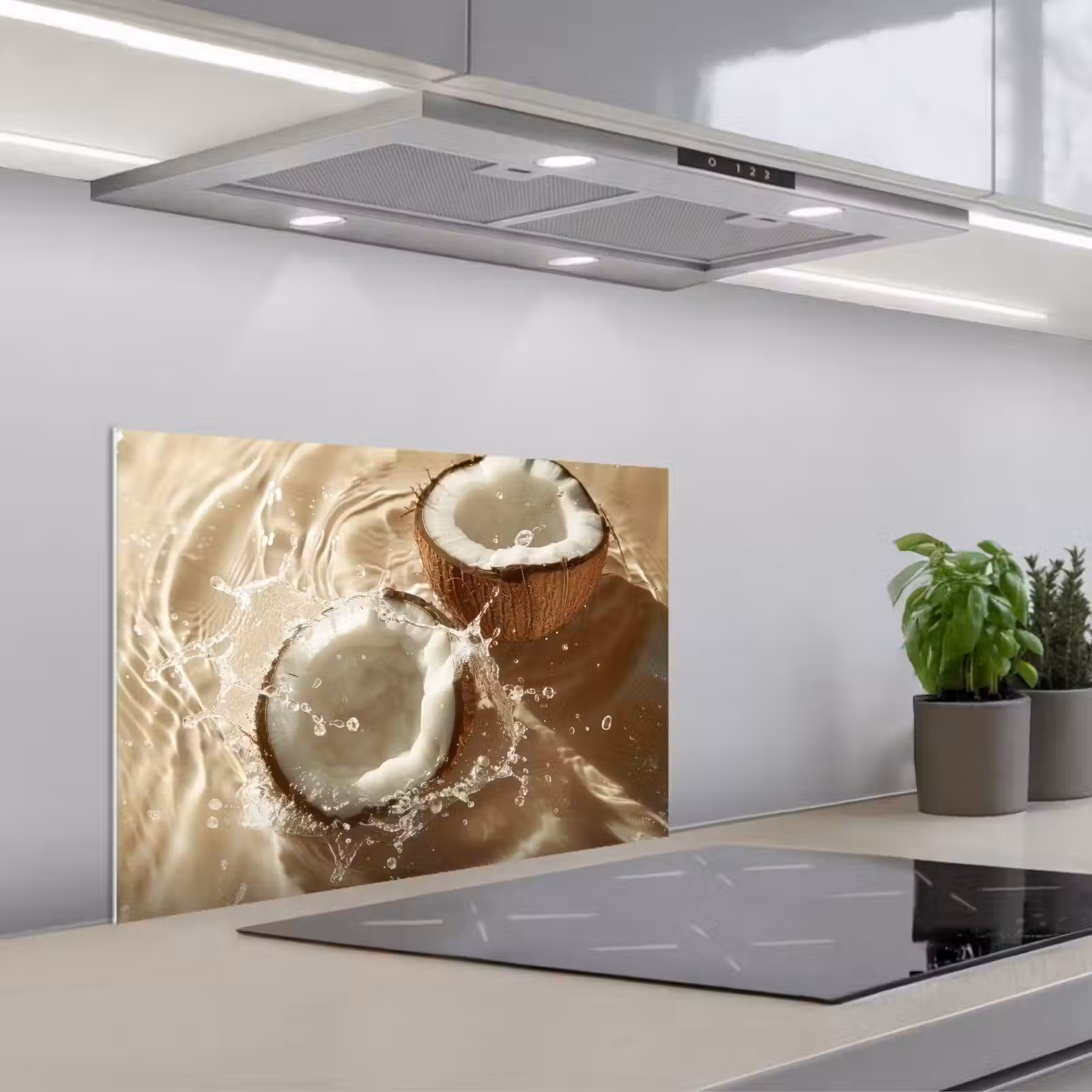 Fond de hotte - Coconut - Water - Beige - Splashes — 1