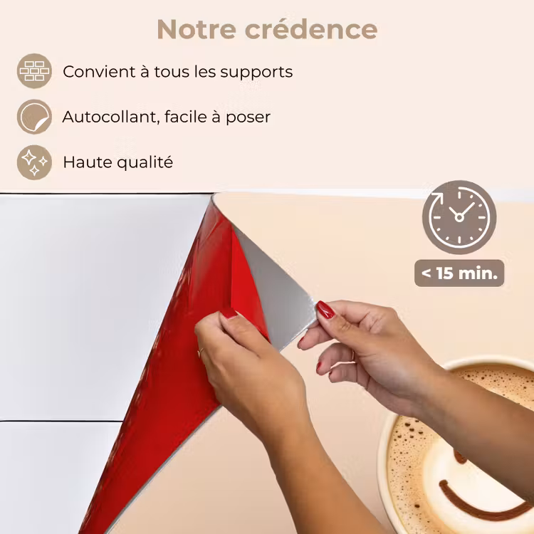 Fond de hotte - Café - Mousse de lait - Sourire - Beige — 4