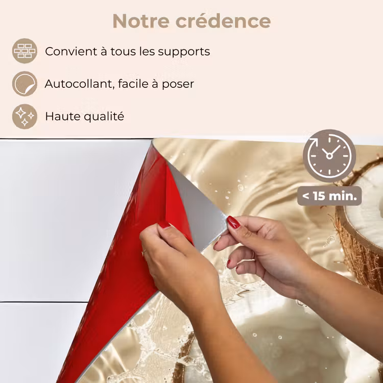Fond de hotte - Coconut - Water - Beige - Splashes — 4