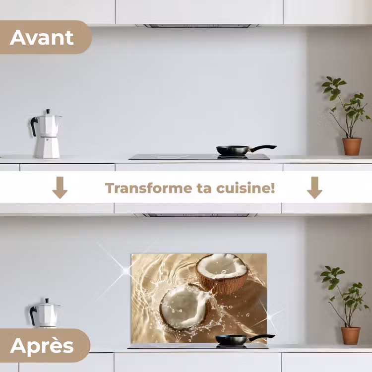 Fond de hotte - Coconut - Water - Beige - Splashes — 7