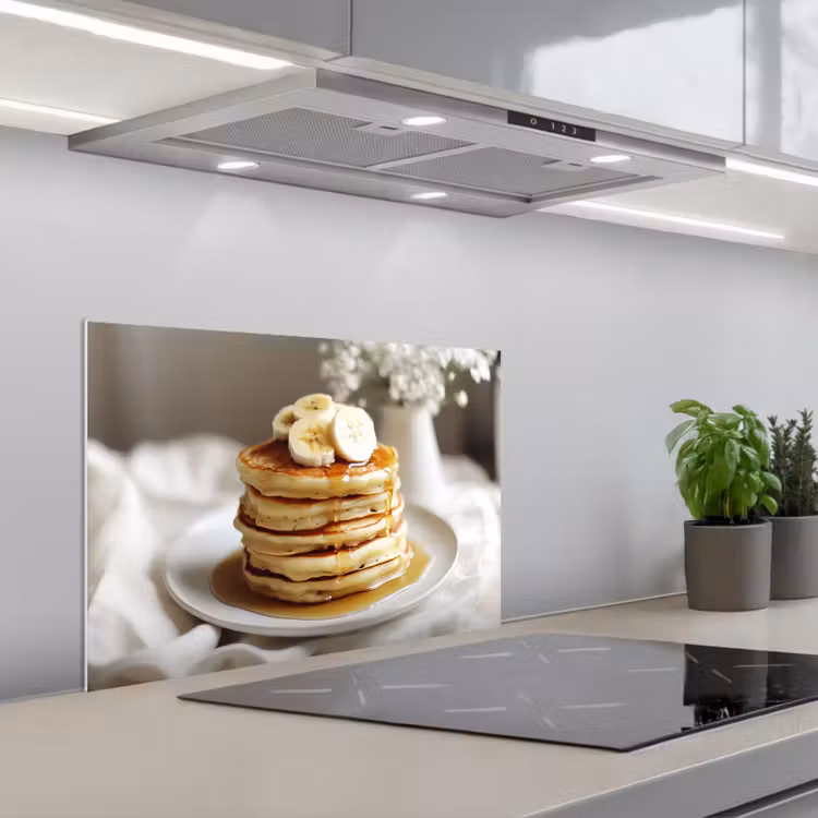 Fond de hotte - Crêpes - Banane - Sirop - Blanc - Beige — 1