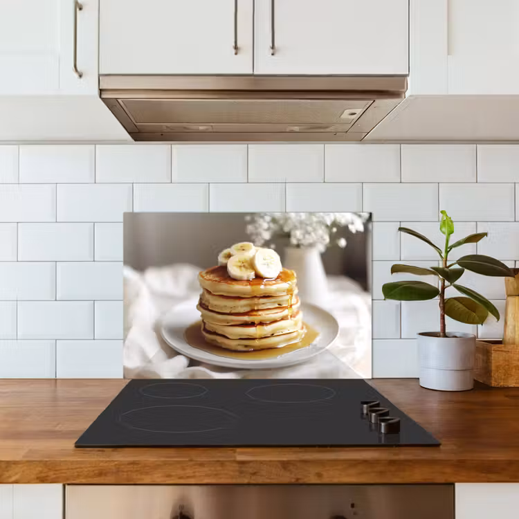 Fond de hotte - Crêpes - Banane - Sirop - Blanc - Beige — 3