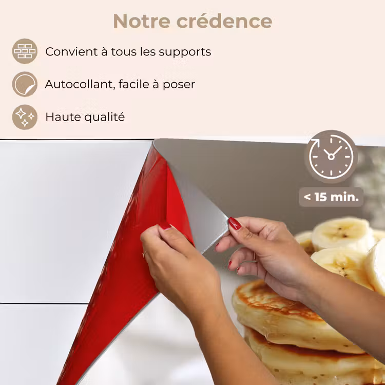 Fond de hotte - Crêpes - Banane - Sirop - Blanc - Beige — 4