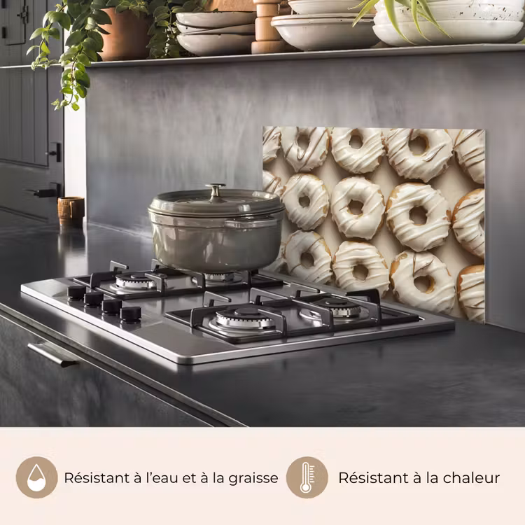Fond de hotte - Donuts - Chocolat - Blanc - Beige — 2