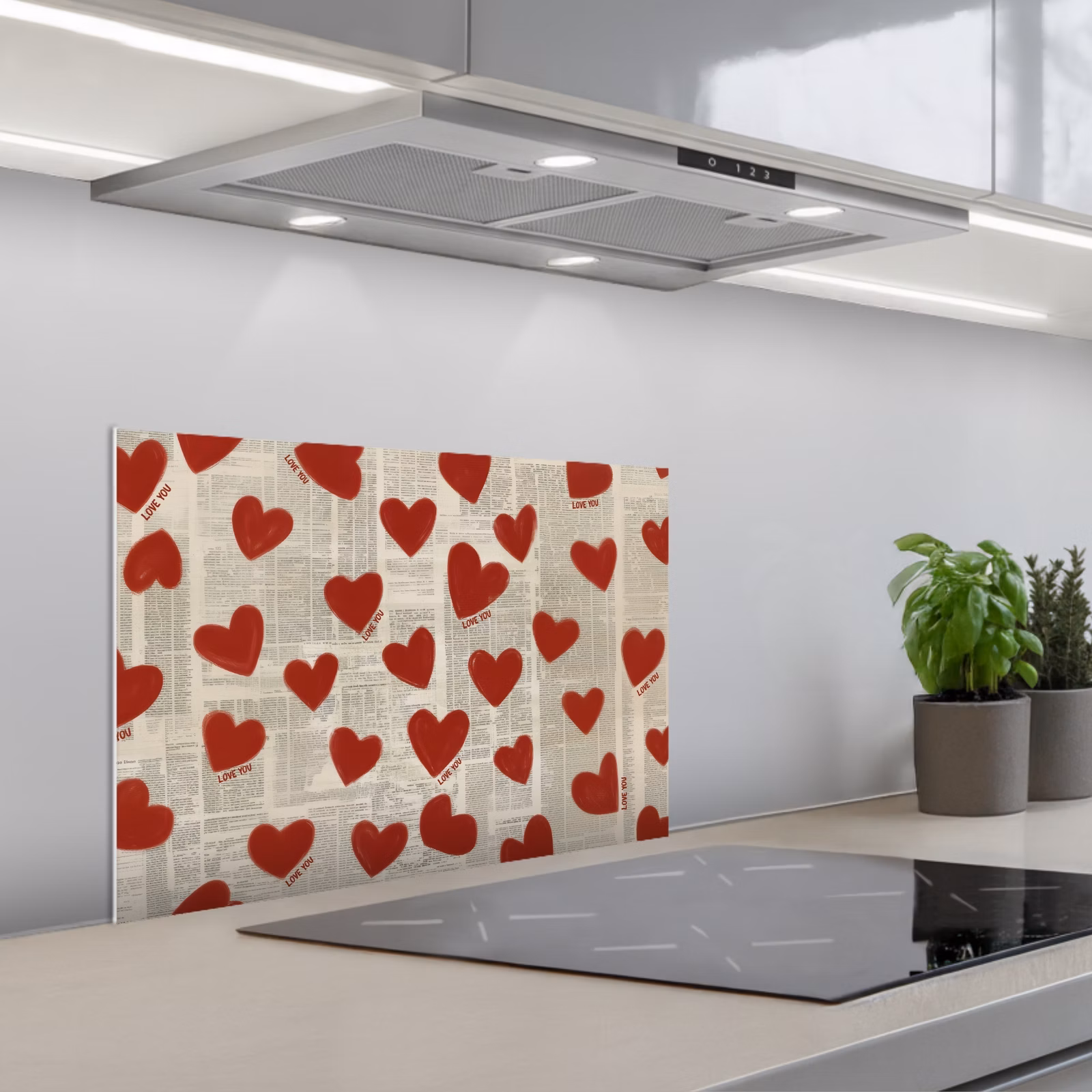Fond de hotte - Coeurs - Journal - Loveyou — 1