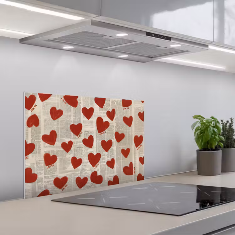 Fond de hotte - Coeurs - Journal - Loveyou — 1