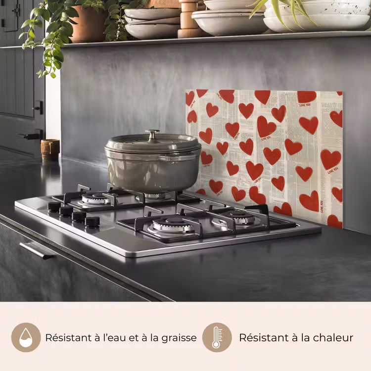 Fond de hotte - Coeurs - Journal - Loveyou — 2