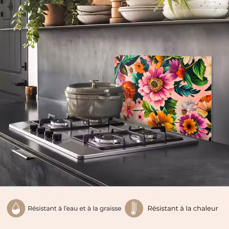 Fond de hotte - Fleurs - colorées - roses — 2