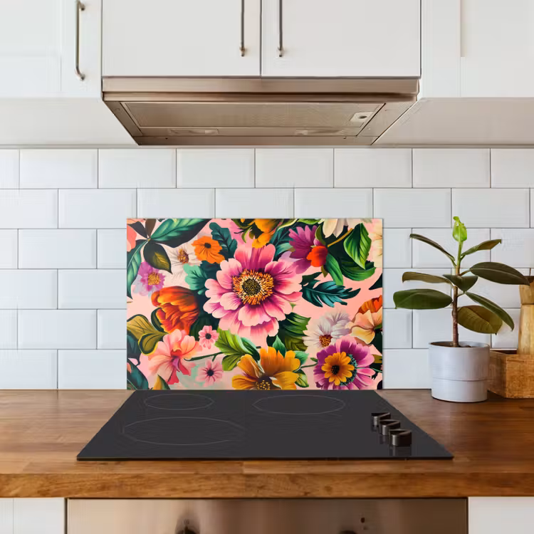 Fond de hotte - Fleurs - colorées - roses — 3