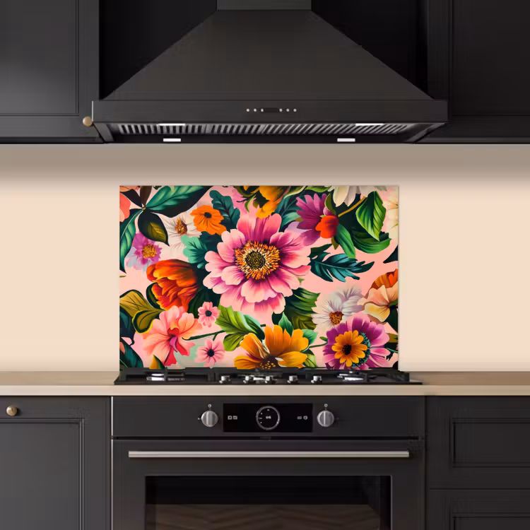 Fond de hotte - Fleurs - colorées - roses — 5