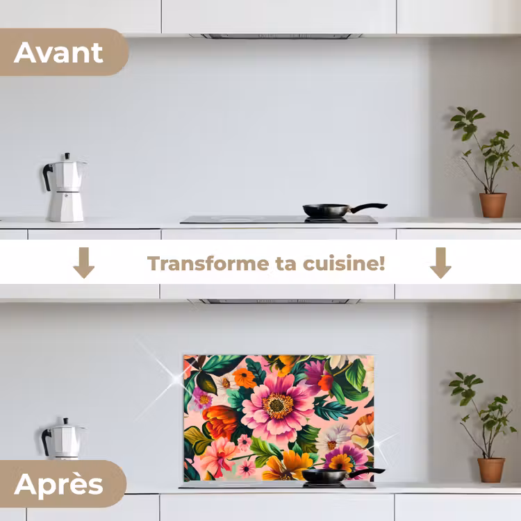 Fond de hotte - Fleurs - colorées - roses — 7