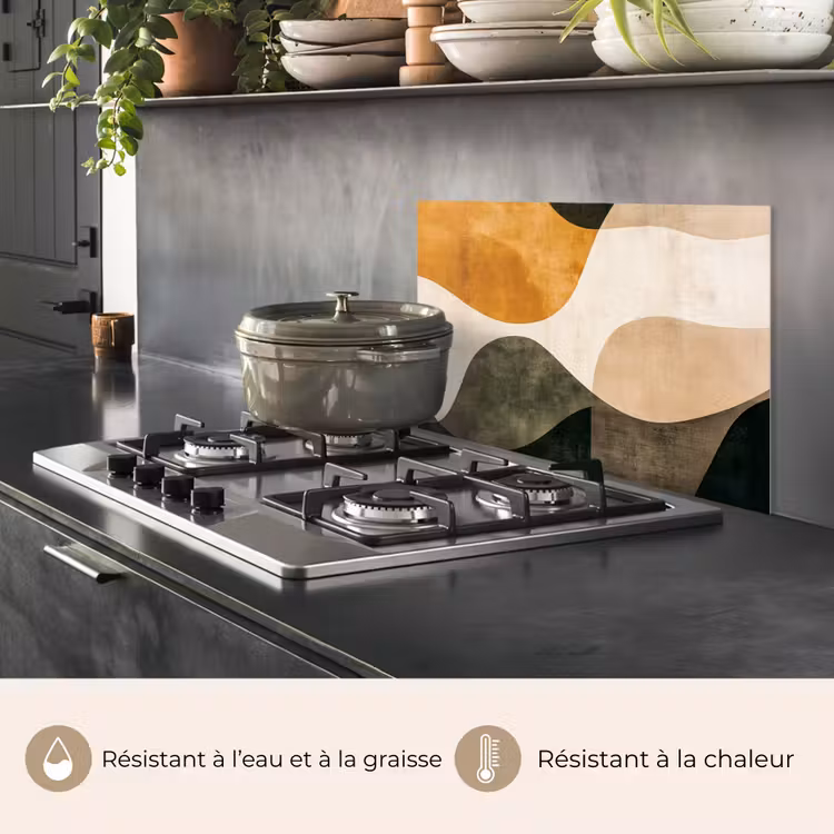 Fond de hotte - Formes - Ocre jaune - Abstrait — 2