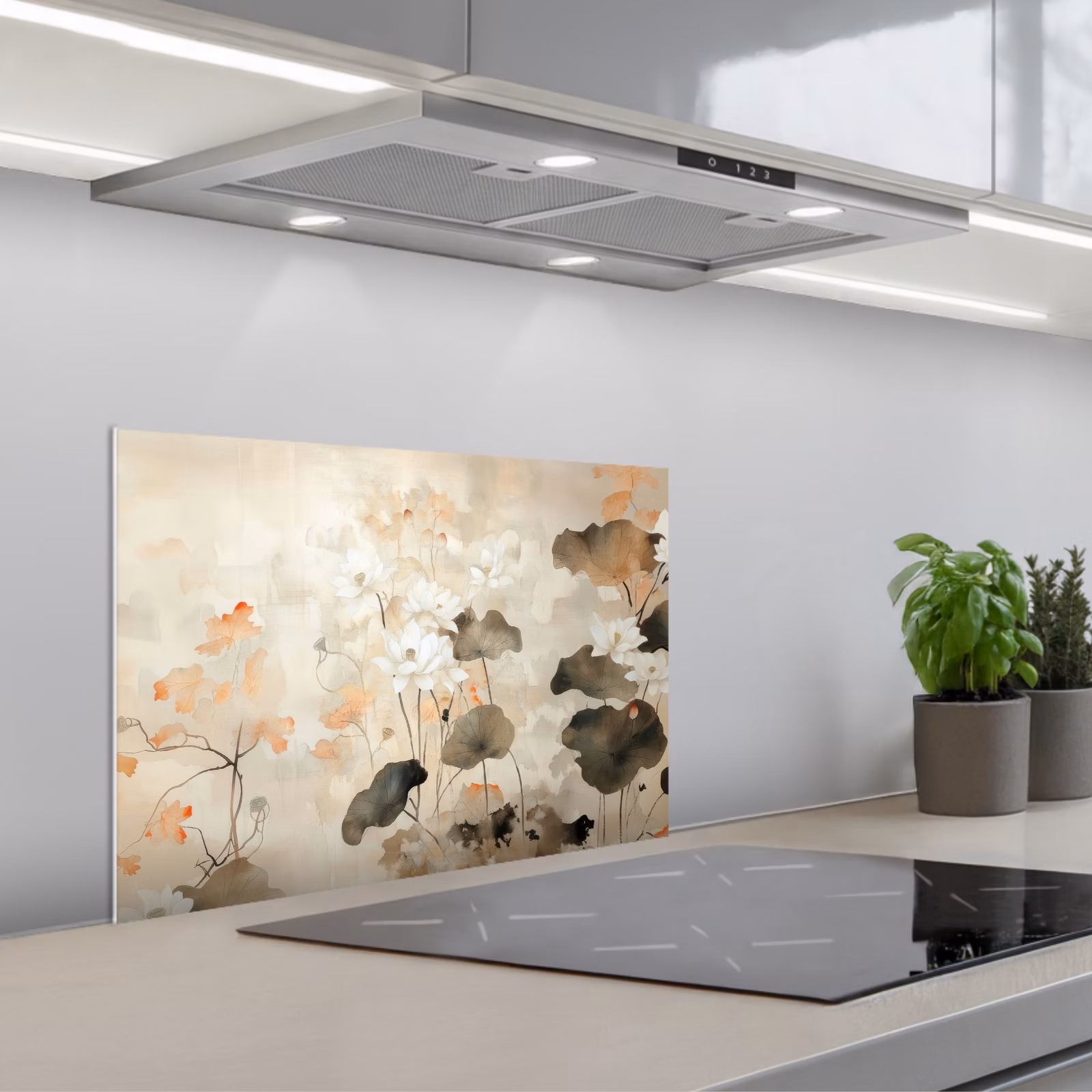 Fond de hotte - Fleurs - Japandi - Wabi sabi — 1