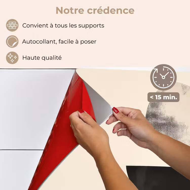Fond de hotte - Beige - Japandi - Wabi sabi — 4
