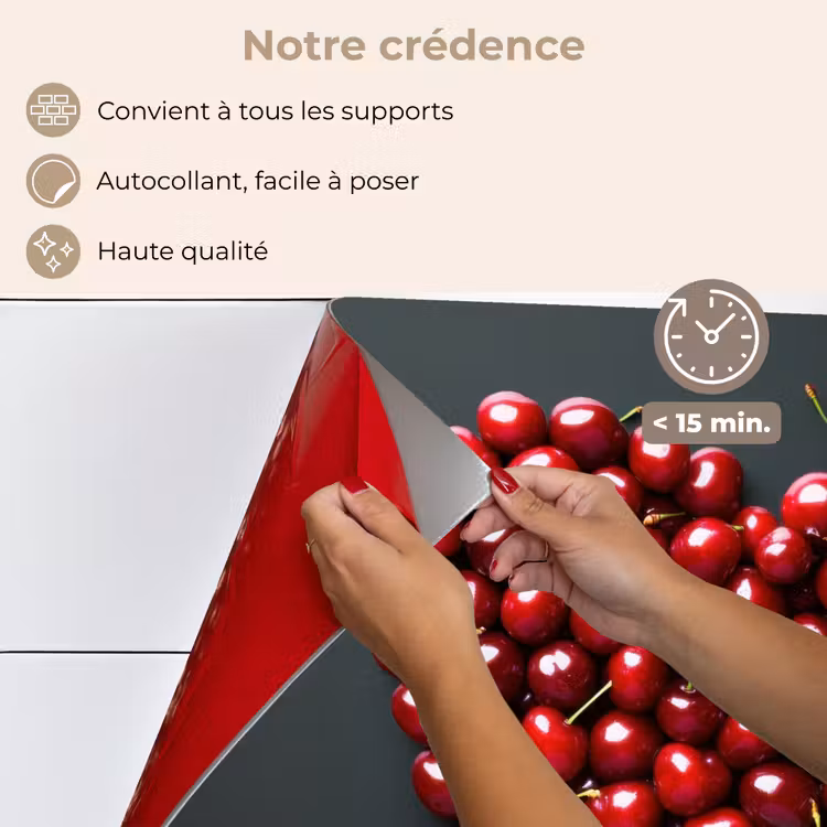 Fond de hotte - Cerise - Coeur - Rouge - Noir — 4