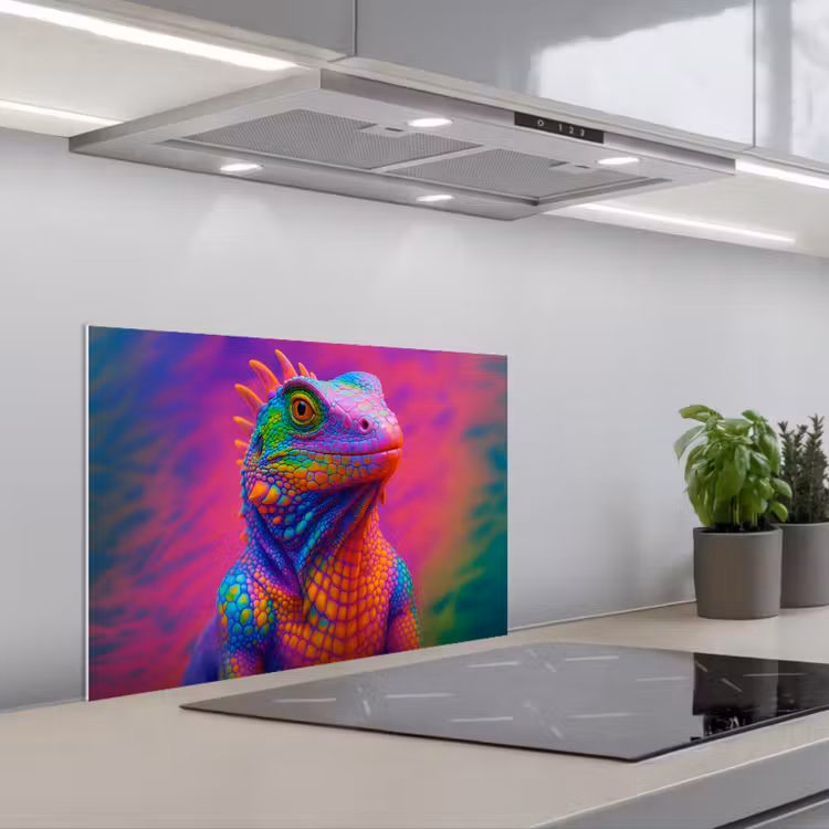 Fond de hotte - Caméléon - Animaux - Néon - Couleur — 1
