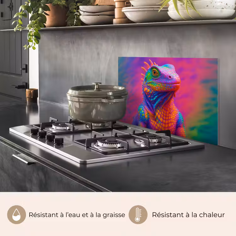 Fond de hotte - Caméléon - Animaux - Néon - Couleur — 2