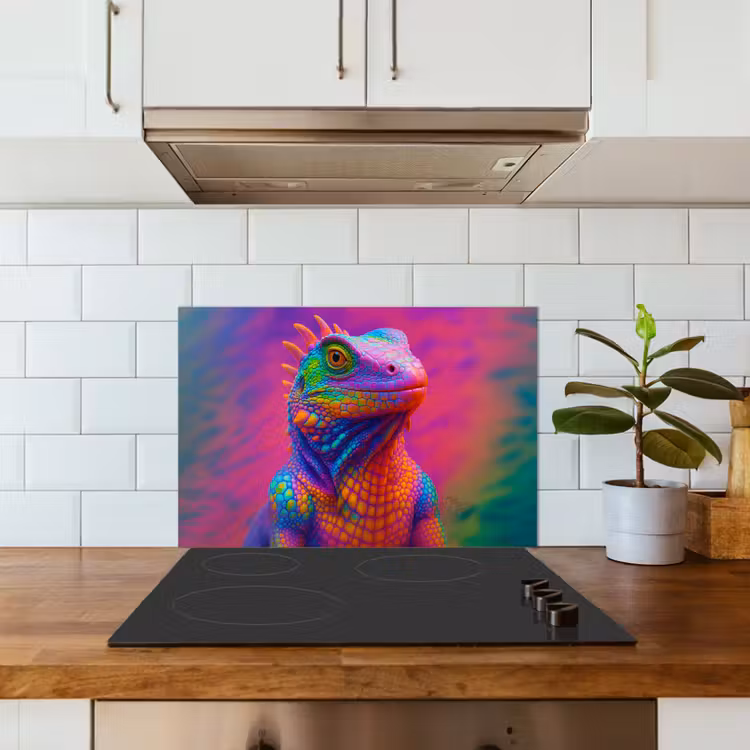 Fond de hotte - Caméléon - Animaux - Néon - Couleur — 3
