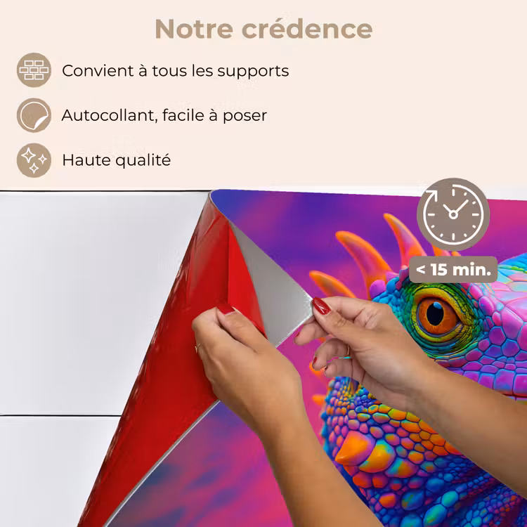 Fond de hotte - Caméléon - Animaux - Néon - Couleur — 4