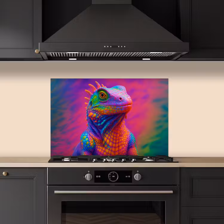 Fond de hotte - Caméléon - Animaux - Néon - Couleur — 5