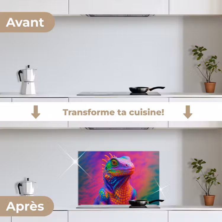 Fond de hotte - Caméléon - Animaux - Néon - Couleur — 7
