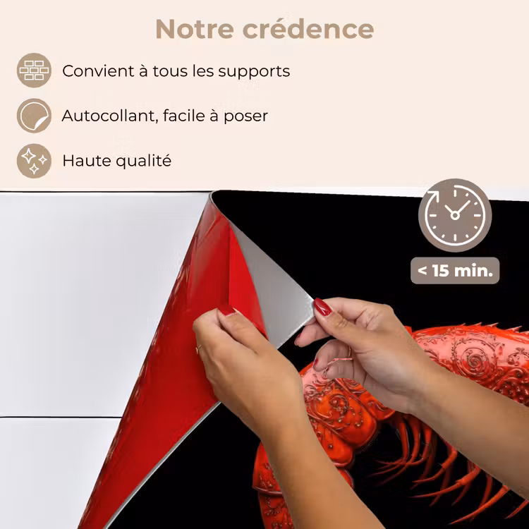 Fond de hotte - Crevette - Rouge - Animaux — 4