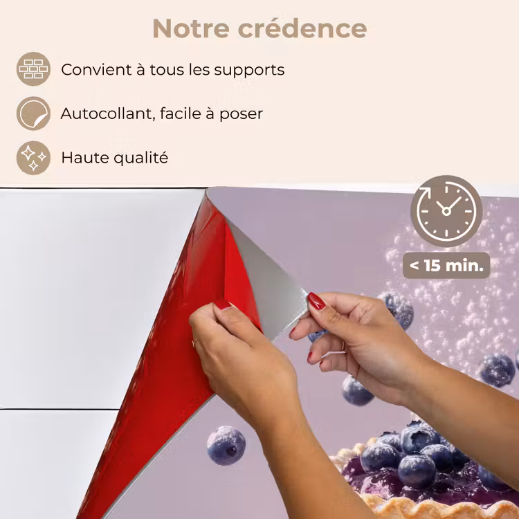 Fond de hotte - Alimentation - Gâteau - Baies - Bleu — 4