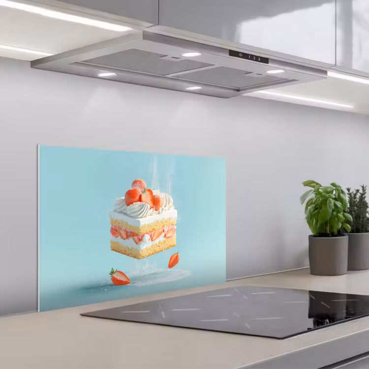 Fond de hotte - Crème fouettée - Gâteau - Bleu - Aliments — 1