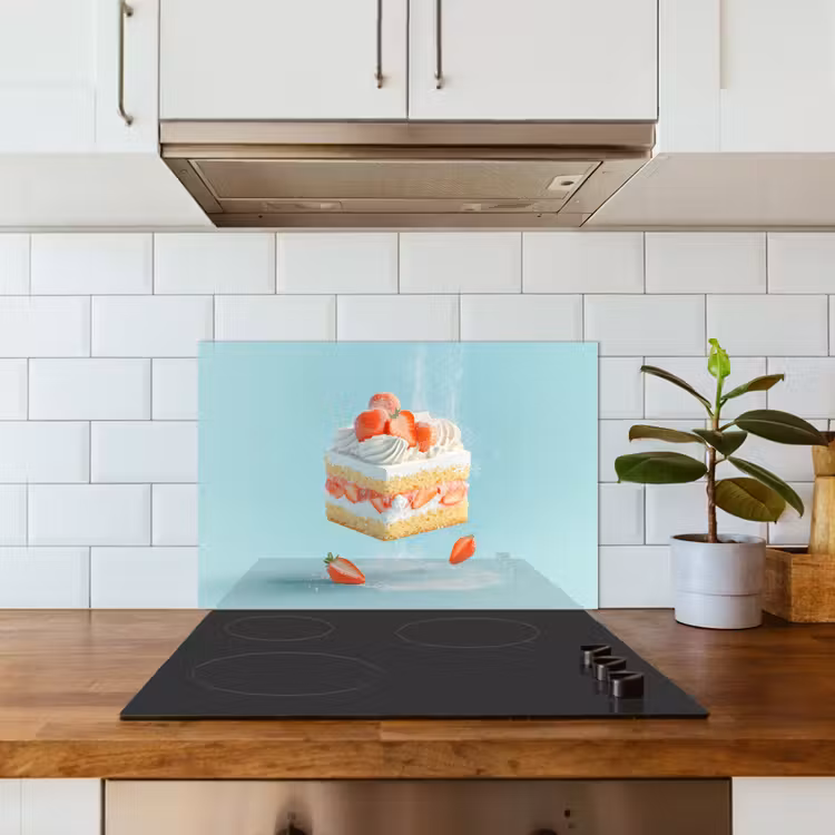 Fond de hotte - Crème fouettée - Gâteau - Bleu - Aliments — 3