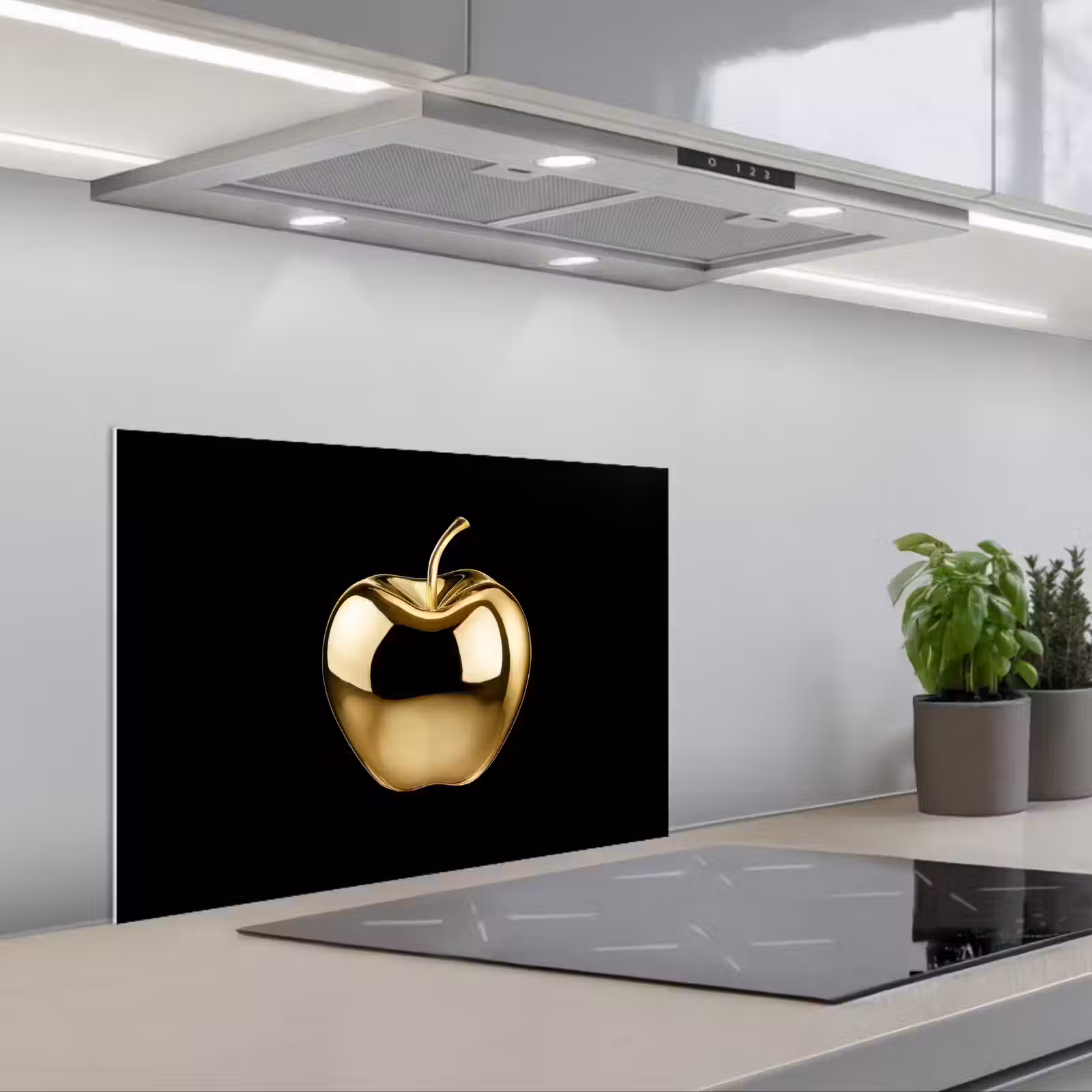 Fond de hotte - Apple - Or - Chrome - Noir — 1