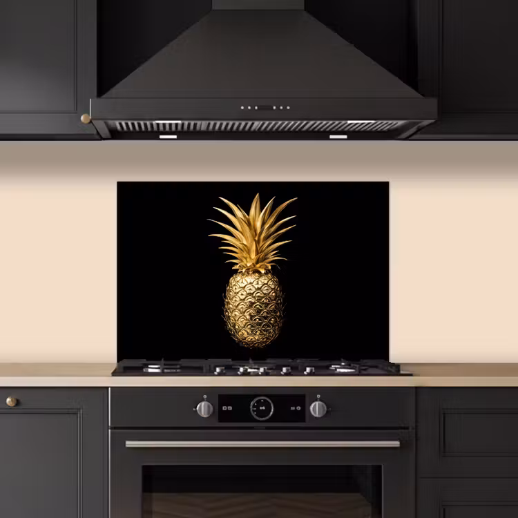 Fond de hotte - Ananas - Noir - Or - Luxe — 5