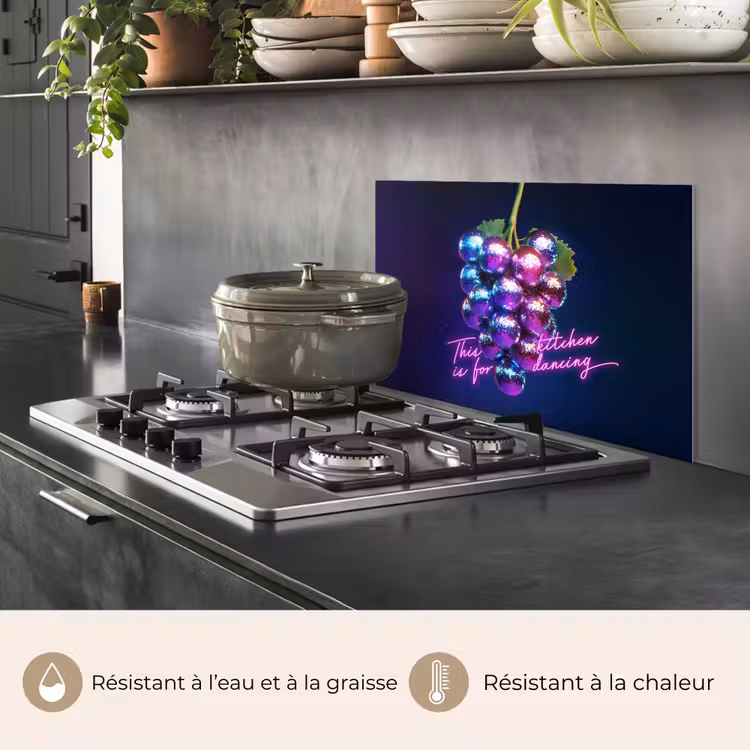 Fond de hotte - Citation - Néon - Disco - Raisins — 2