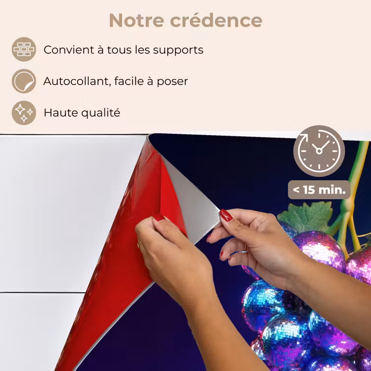 Fond de hotte - Citation - Néon - Disco - Raisins — 4