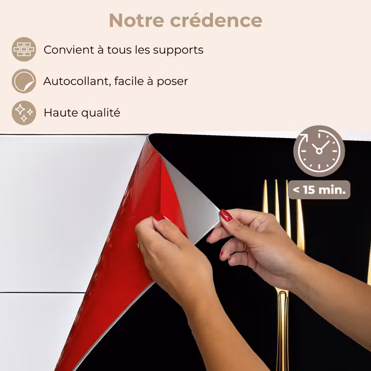 Fond de hotte - Couverts - Or - Couteau - Fourchette — 4