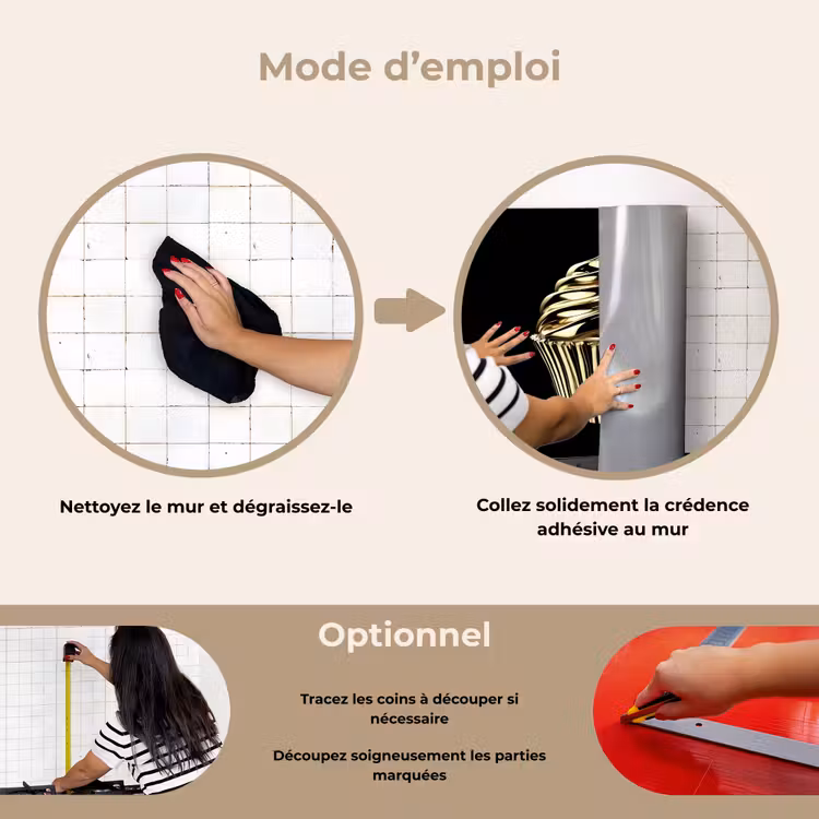 Fond de hotte - Cupcake - Nourriture - Or - Noir — 6