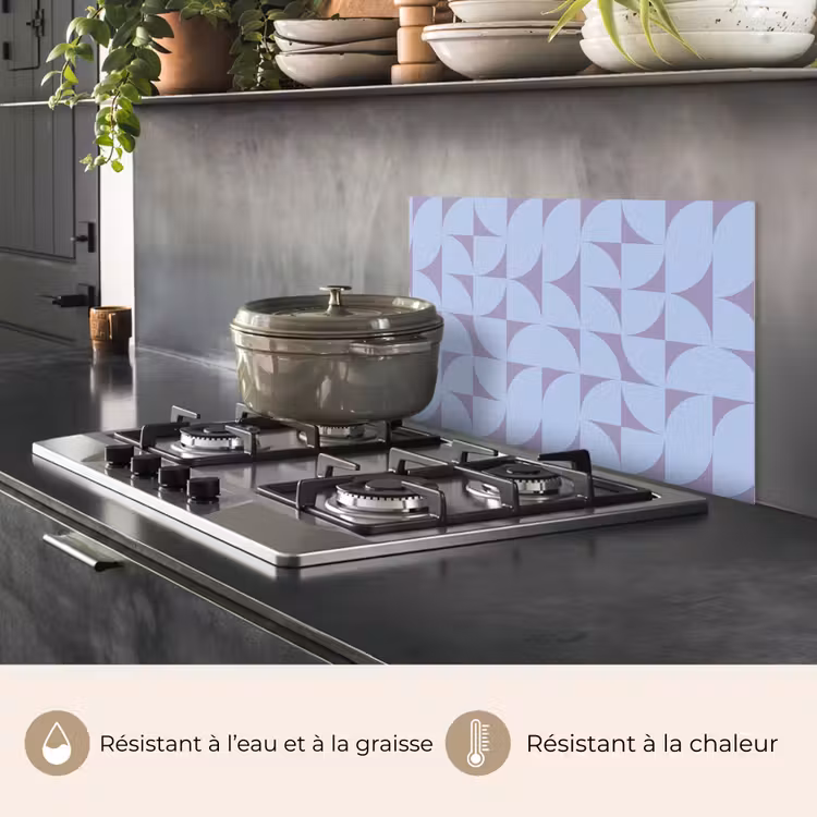 Fond de hotte - Blocs - Bleu - Violet - Motif — 2