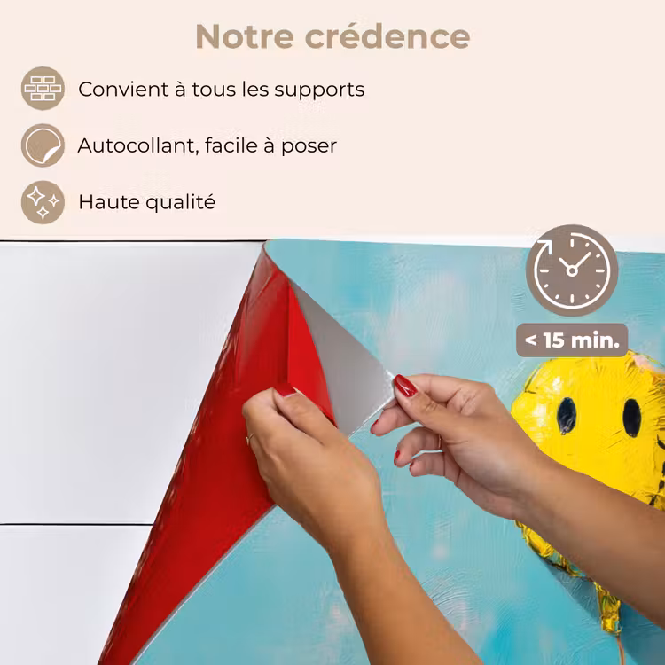 Fond de hotte - Ballon - Jaune - Smiley — 4