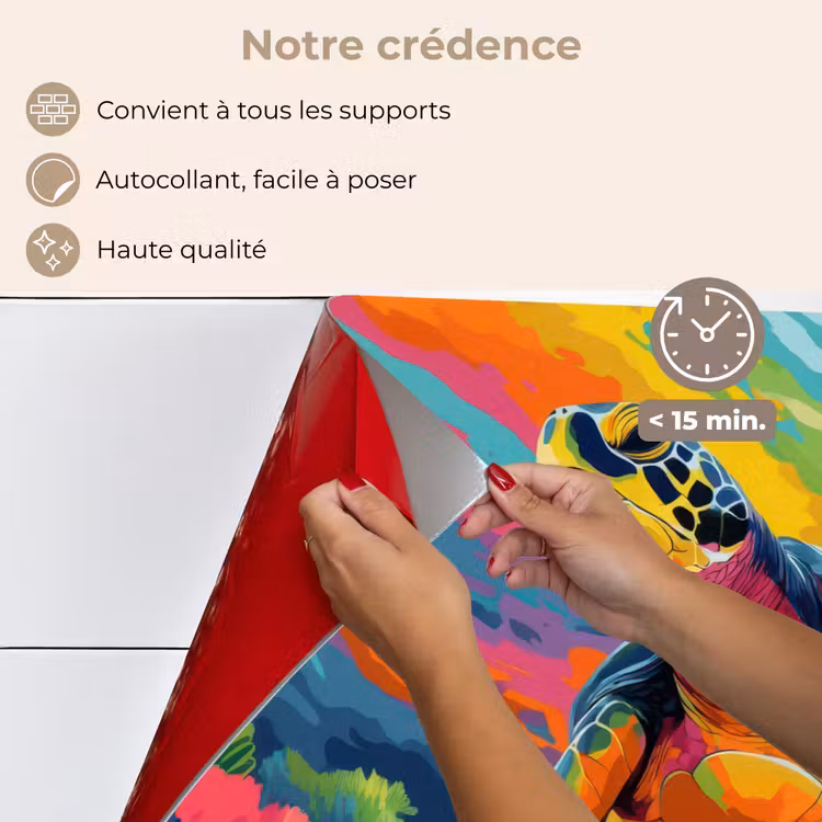 Fond de hotte - Corail - Tortue - Abstrait - Eau — 4