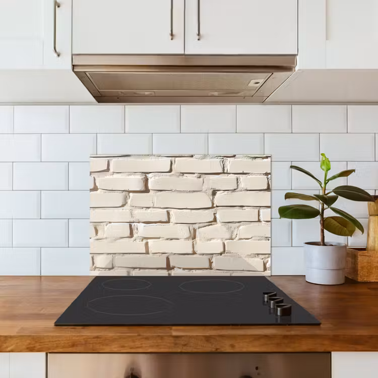 Fond de hotte - Bricks - Wall - Luminaire - Blanc — 3