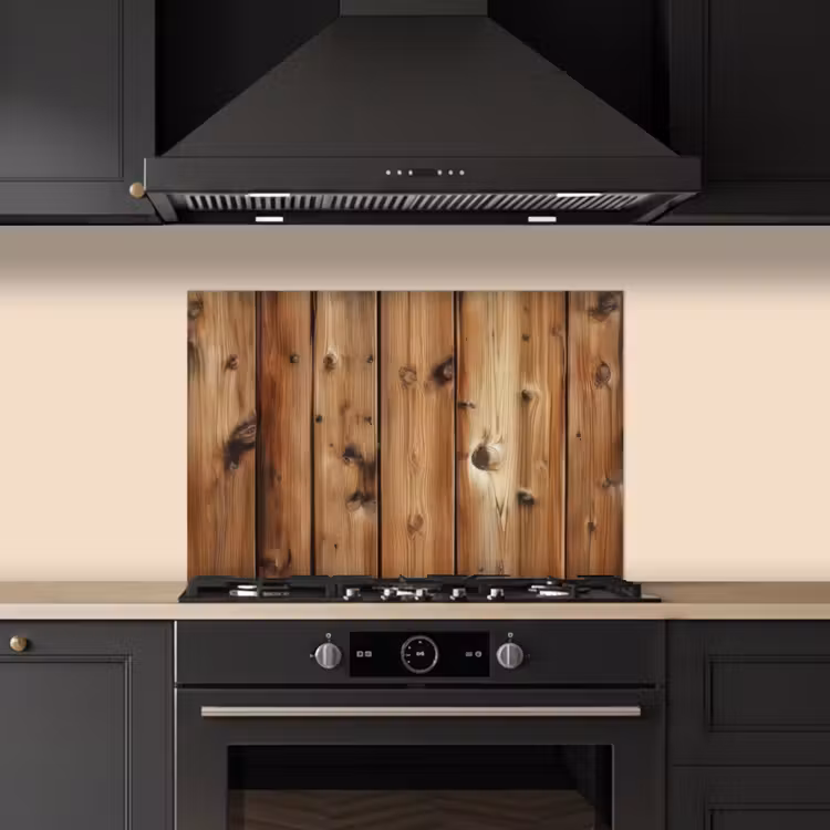 Fond de hotte - Bois - Etagères - Marron — 5