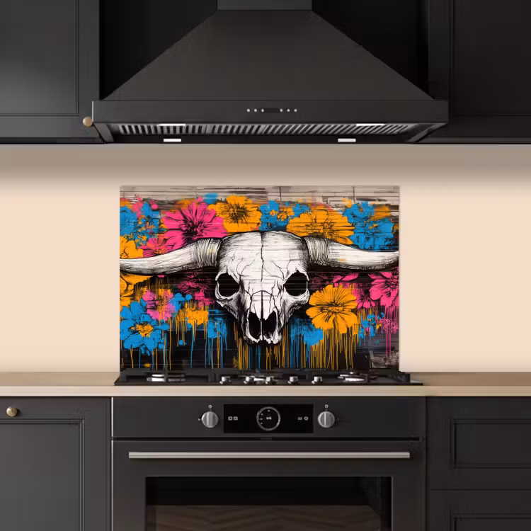 Fond de hotte - Crâne - Fleurs - Graffiti — 5
