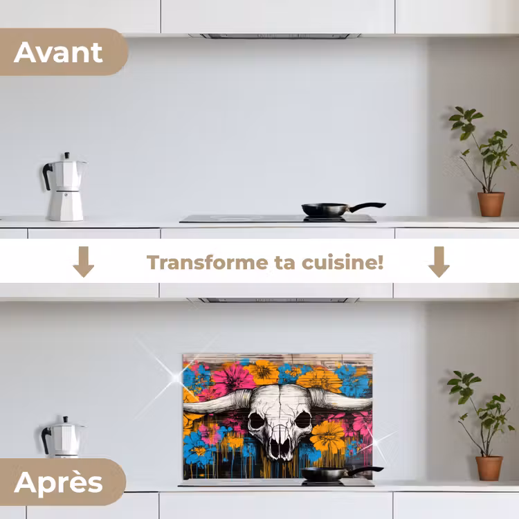 Fond de hotte - Crâne - Fleurs - Graffiti — 7