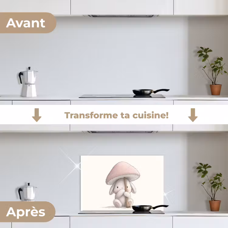Fond de hotte - Champignon - Lapin - Rose — 7