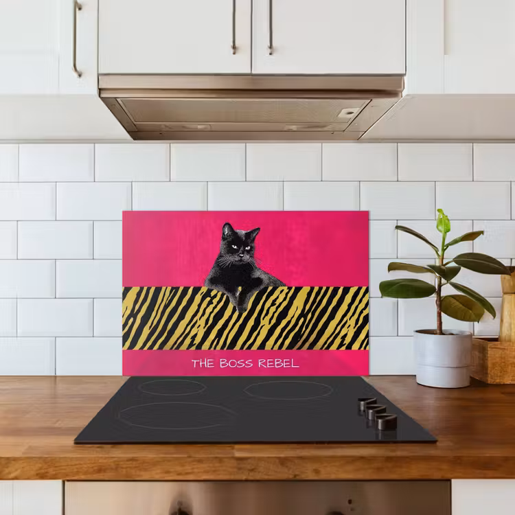 Fond de hotte - Chat - Boss - Rose - Imprimé tigre — 3