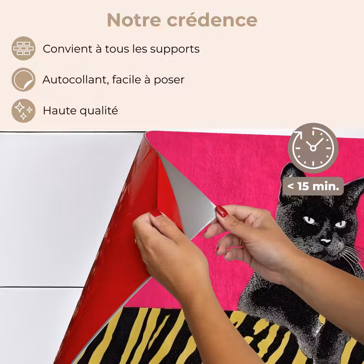 Fond de hotte - Chat - Boss - Rose - Imprimé tigre — 4