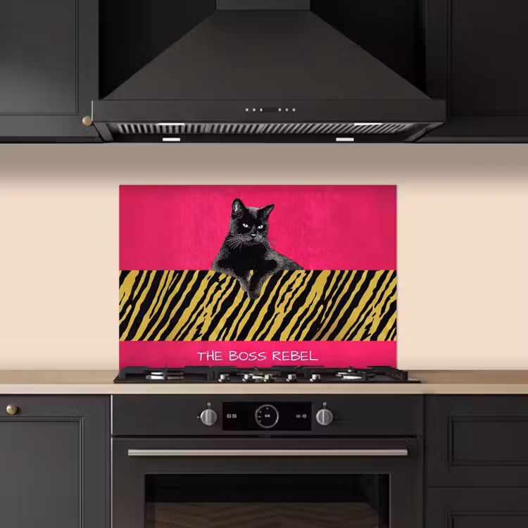 Fond de hotte - Chat - Boss - Rose - Imprimé tigre — 5