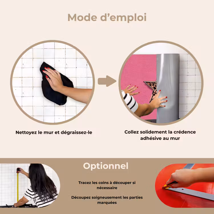 Fond de hotte - Étoile - Léopard - Imprimé - Rose — 6
